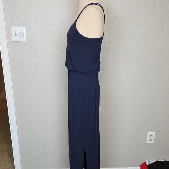 Anthropologie Papermoon Blue Spaghetti Strap Maxi Dress Size S - Picture 5 of 10